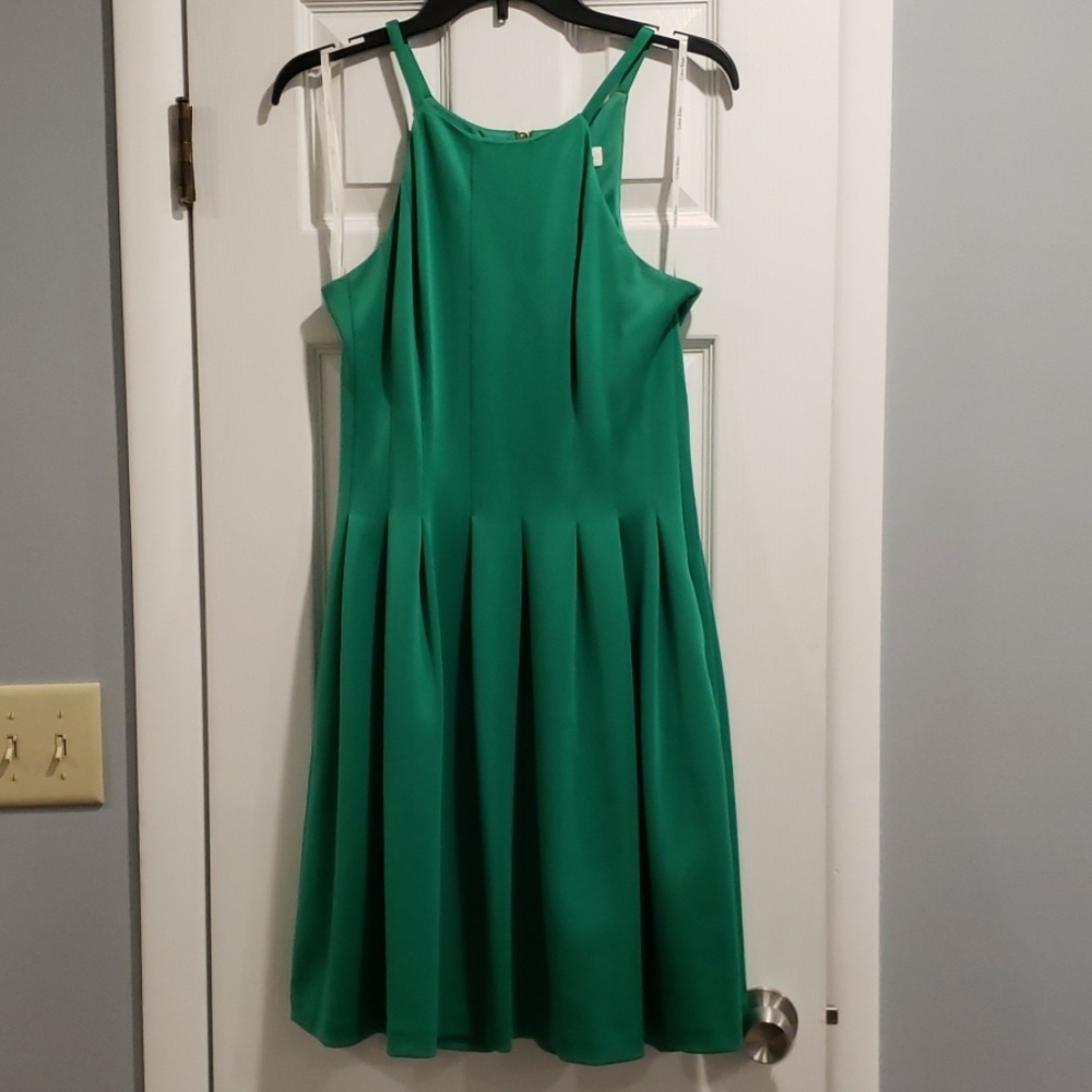 Kelly Green Calvin Klein cocktail dress